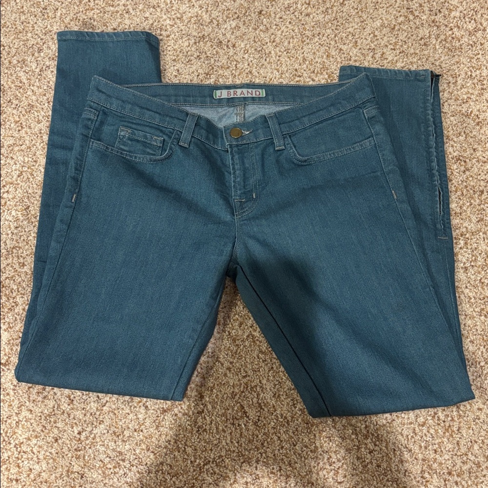 J brand “The Deal” skinny jeans w/ zippers on bottoms 29 EUC - Picture 4 of 10